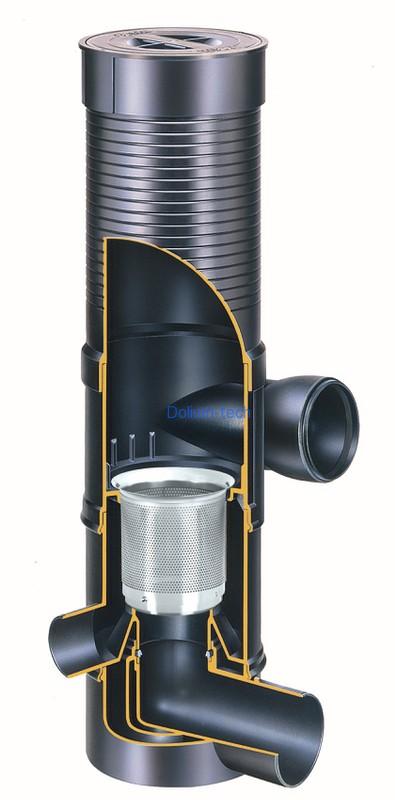 WFF 150 vířivý filtr dešťové vody, včetně prodlužovacího kusu
